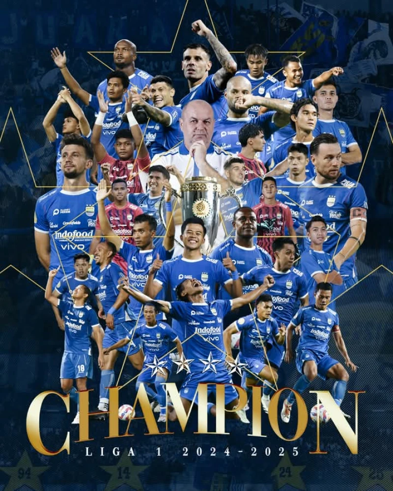 Persib Bandung Resmi Jadi Juara Liga 1 2024/2025, Bobotoh Berpesta - Sport Jabar