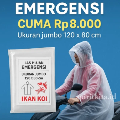 Jas Hujan Emergensi Bening Jumbo, Si Kecil yang Menyelamatkan di Saat Genting! - SpiritKita.id